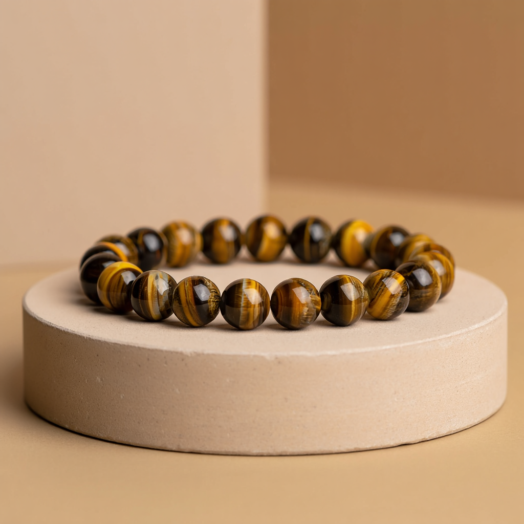 Boosts Your Confidence Level & Exalts the Planet Ketu: Tiger Eye Bracelet  - Abhimantrit & Certified